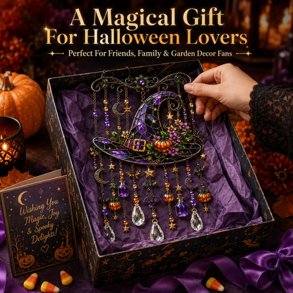 🎃💎Halloween Crystal Wind Chime – Colorful Acrylic Hanging Decoration